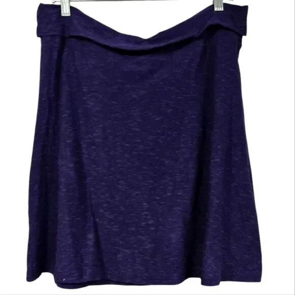 Columbia Women Fold Down Waist Purple Heather Skirt A-line Sportswear Activewear - Picture 2 of 7